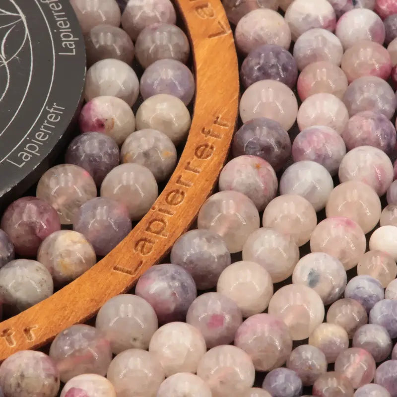 Perles Tourmaline "rose" en pierre naturelle ronde 4/6/8/10mm de Qualité AA+, pour la création de bijoux et lithothérapie