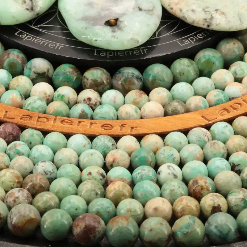 Perles Turquoise en pierre naturelle ronde 6/8/10 mm de Qualité AA+, pour la création de bijoux et lithothérapie