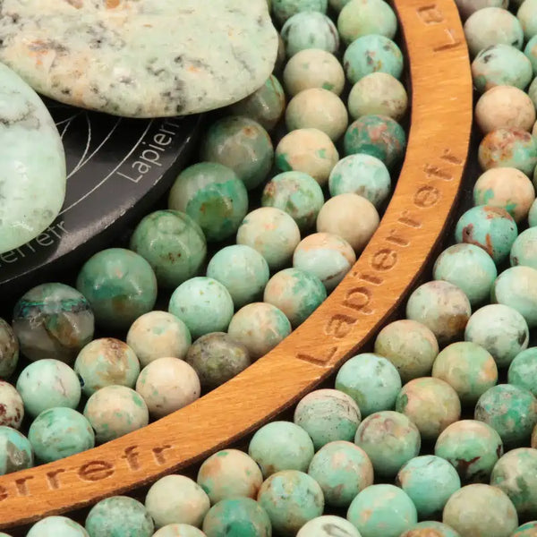 Perles Turquoise en pierre naturelle ronde 6/8/10 mm de Qualité AA+, pour la création de bijoux et lithothérapie