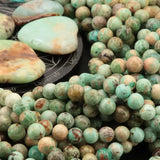 Perles Turquoise en pierre naturelle ronde 6/8/10 mm de Qualité AA+, pour la création de bijoux et lithothérapie