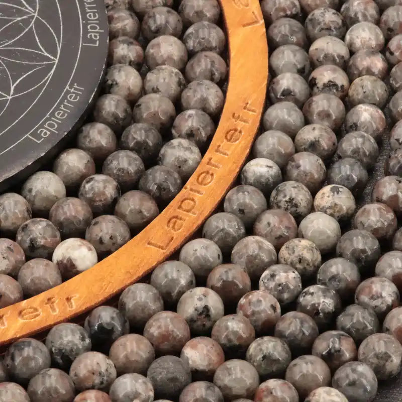 Perles Yooperlite en pierre naturelle ronde 6/8 mm de Qualité AA+, pour la création de bijoux et lithothérapie