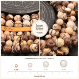 Petites perles Jaspe Zébré 4 mm, Qualité AAA