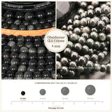 Petites perles Obsidienne Œil Céleste 4 mm, Qualité AAA