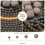 Petites perles Pierre de Lave 4 mm