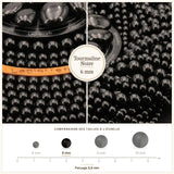 Perles Tourmaline Noire 6 mm en pierre naturelle, Qualité AAA