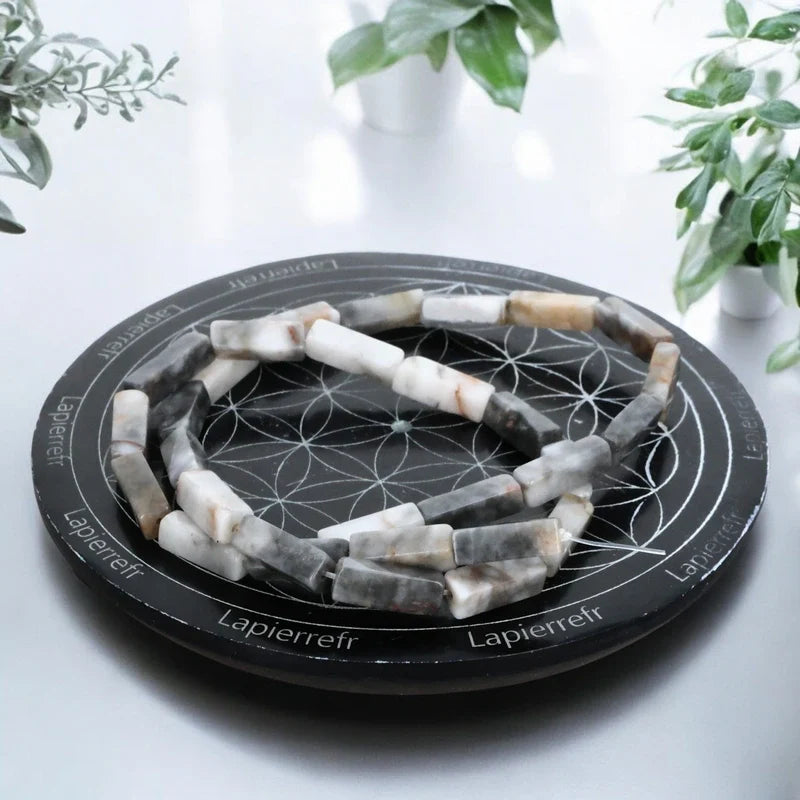 Perles en Tourmaline Brune "Œil de Chat" rectangulaire pour la création de bijoux et lithothérapie. La Pierre Fr