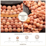 Perles Aventurine Rose 6 mm en pierre naturelle, Qualité AAA