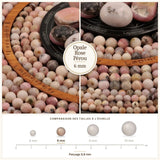Perles Opale Rose du Pérou 6 mm en pierre naturelle, Qualité AA+