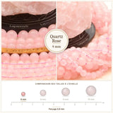 Petites perles Quartz Rose du Brésil 4 mm, Qualité AAA