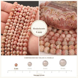 Petites perles Rhodochrosite 4 mm, Qualité AA+