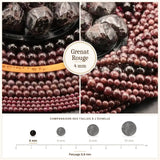 Petites perles Grenat Rouge 4 mm, Qualité AA+