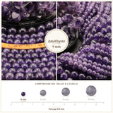 Petites perles Améthyste 4 mm, Qualité AA+