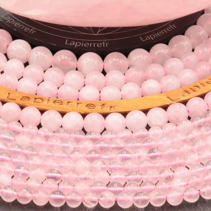 Fil de perles de Quartz Rose de Madagascar, pierre naturelle ronde de qualité AAA pour création de bijoux