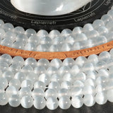 Perles Sélénite 6 mm en pierre naturelle, Qualité AAA