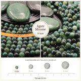 Petites perles Agate Mousse 4 mm, Qualité AA+