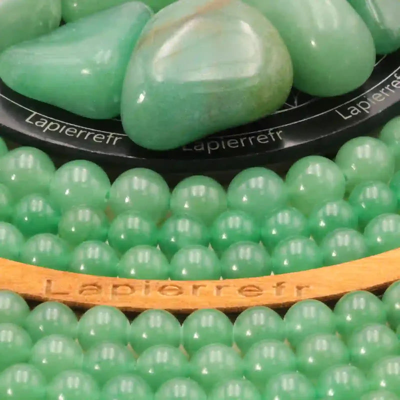 Perles 10mm en aventurine verte pour bracelet affirmé