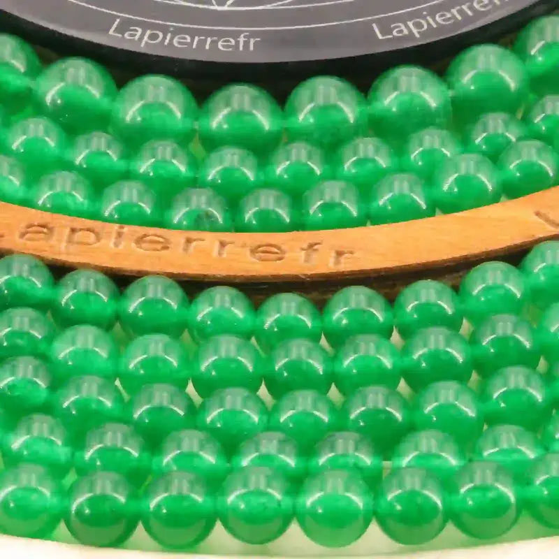 Perles 10mm en pierre naturelle de jade vert