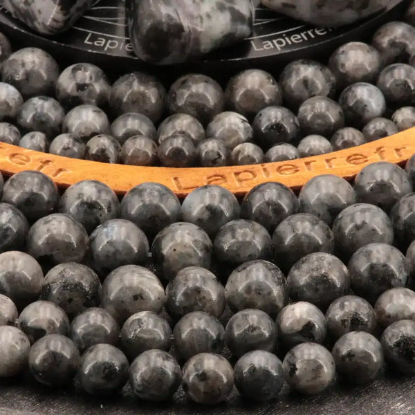 Perles 10mm larvikite pour bracelet affirmé