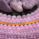 Grosses perles Lépidolite Mauve 10 mm, Qualité AAA