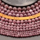 Grosses perles Lépidolite Violette 10 mm, Qualité AAA