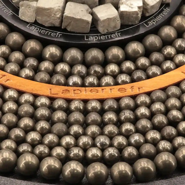 Perles 10mm en pyrite pour bracelet affirmé