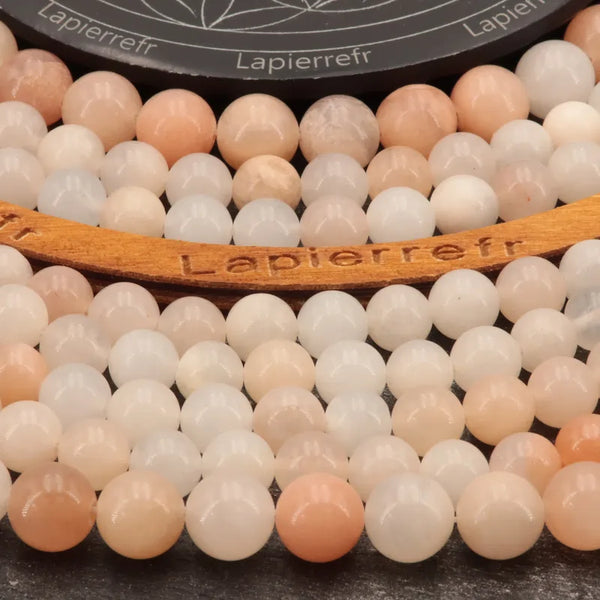 Perles 4 mm en pierre naturelle aventurine rose claire