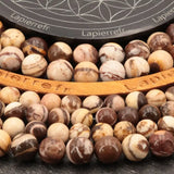 Petites perles Jaspe Zébré 4 mm, Qualité AAA