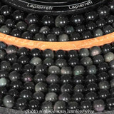 Petites perles Obsidienne Œil Céleste 4 mm, Qualité AAA