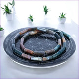 perle pierre naturelle en agate indienne de forme tube 