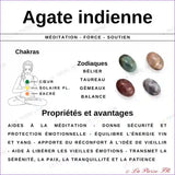 Perles Agate Indienne en pierre naturelle - Qualité AA + perle informatif graphique indien agate avantages