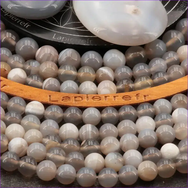Perles Agate Perse en pierre naturelle ronde 6/8/10 mm de Qualité AA+, pour la création de bijoux et lithothérapie