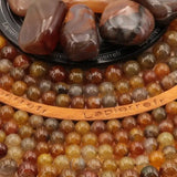 Perles Agate Veine de Dragon 6 mm en pierre naturelle, Qualité AAA