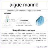 Perles Aigue Marine Stabilisée - Qualité AAA perle pierre naturelle informatif guide aigue-marine chakra associations