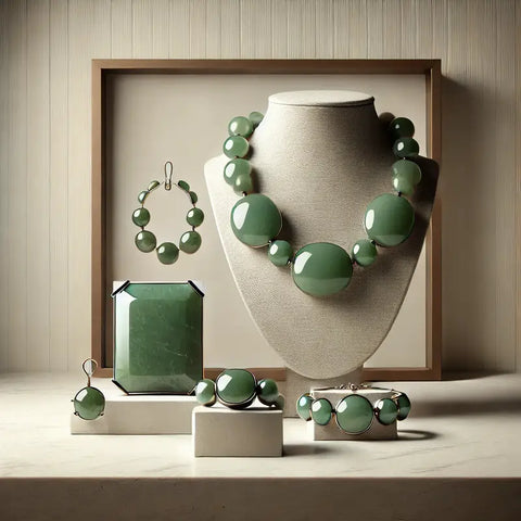 perles et bijoux en aventurine verte