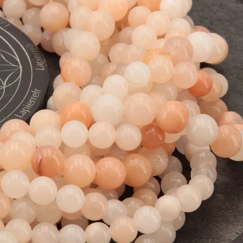 Perles aventurine rose claire 10 mm pour bracelet homme