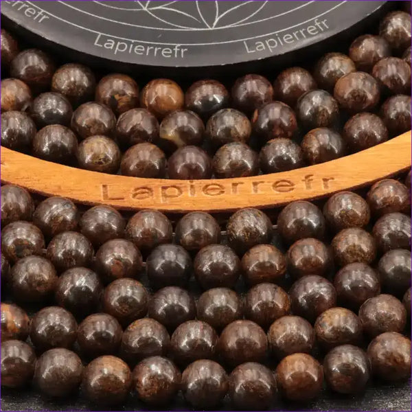 perle pierre naturelle Bronzite ronde en 4/6/8/10mm pour la fabrication de bijoux et lithothérapie - La pierre Fr