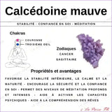 Perles Calcédoine Mauve en pierre naturelle - Qualité AA + perle