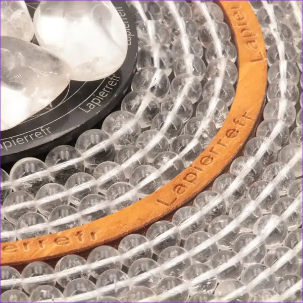 Perle pierre naturelle cristal de roche avec inclusions ronde en 4/6/8/10mm pour bracelet, collier et lithothérapie - La Pierre Fr