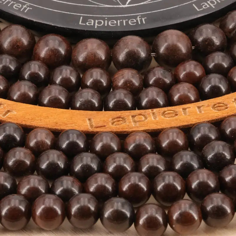 Perles Bois de Santal ronde en 5/6mm, 7/8mm, 9/10mm pour la création de bijoux
