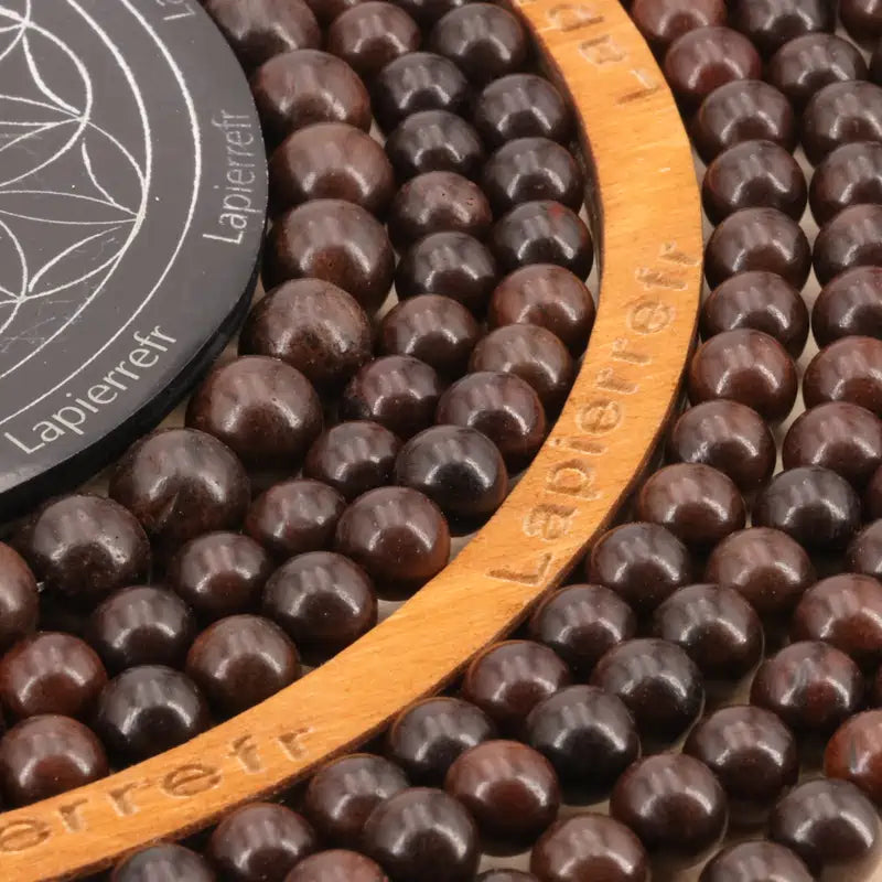 Perles Bois de Santal ronde en 5/6mm, 7/8mm, 9/10mm pour la création de bijoux