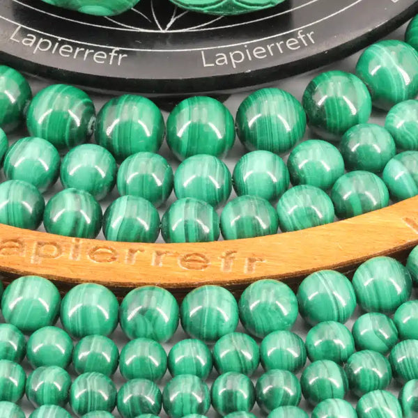 Perles de pierre malachite 6 mm pour bracelet fin