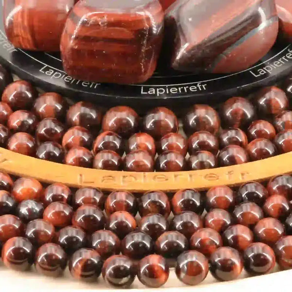 Perles de pierre œil de taureau pour bracelet fin