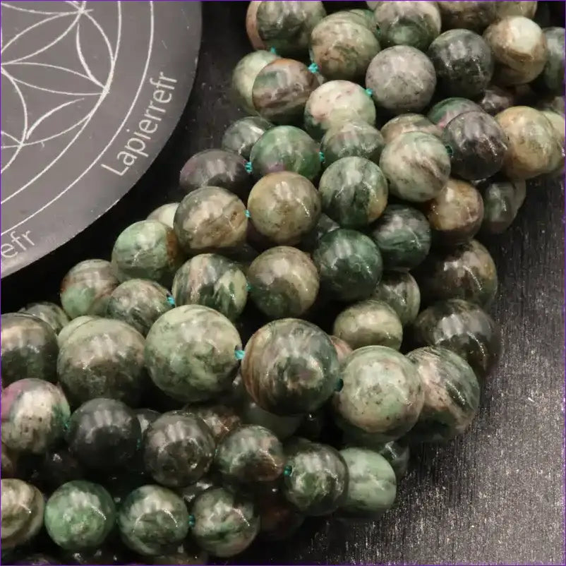 Perles Émeraude verte en pierre naturelle ronde 6mm/ 8mm/10mm de Qualité AA+, pour la création de bijoux et lithothérapie