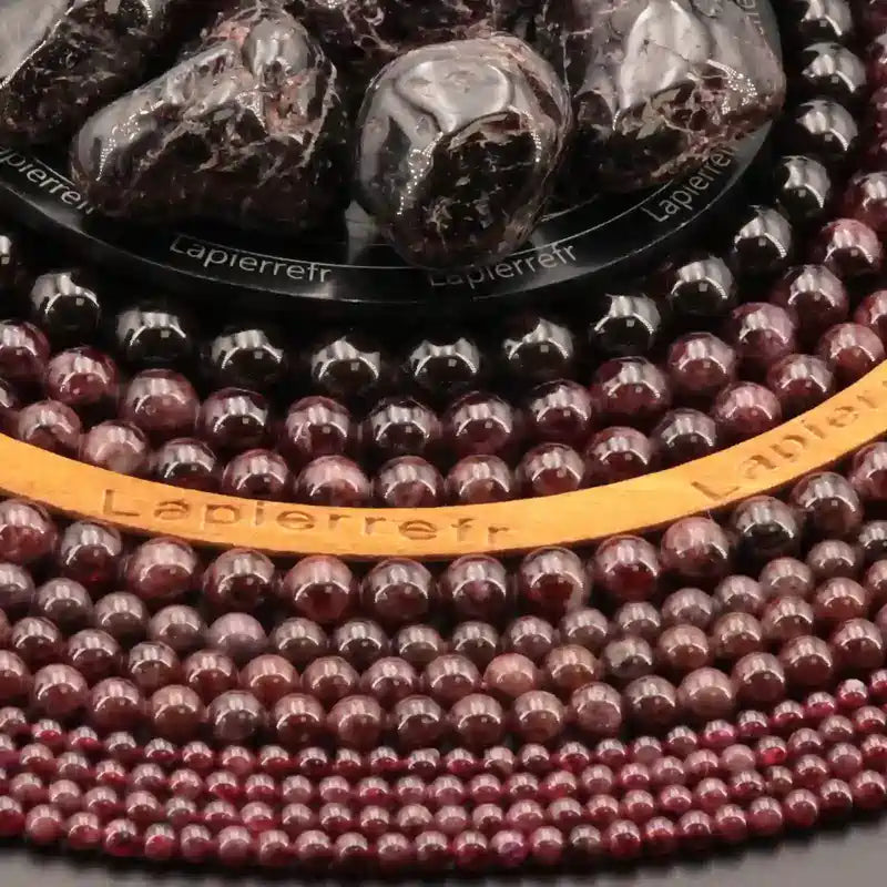Perles en pierre naturelle grenat rouge pour bijoux fins