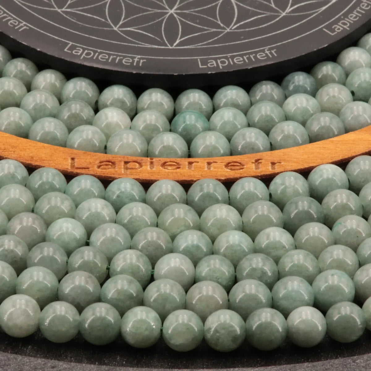 Perles en pierre naturelle jade vert 6 mm pour bracelet fin