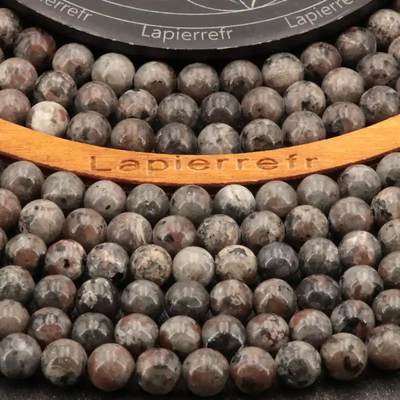 Perles en pierre naturelle yooperlite rondes de 6 mm