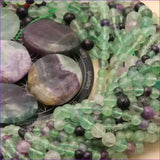 Perle pierre naturelle fluorite ou fluorine ronde en 4/6/8/10mm pour la création de bijoux et lithothérapie - La Pierre Fr 