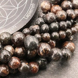 Perles Biotite 6 mm en pierre naturelle, Qualité AA+