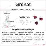 Perles Grenat Rouge en pierre naturelle - Qualité AA + perle grenat rouge français guide propriétés chakras