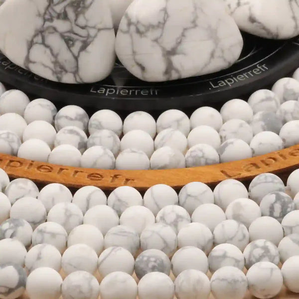 Perles howlite 4 mm pour bijoux fins